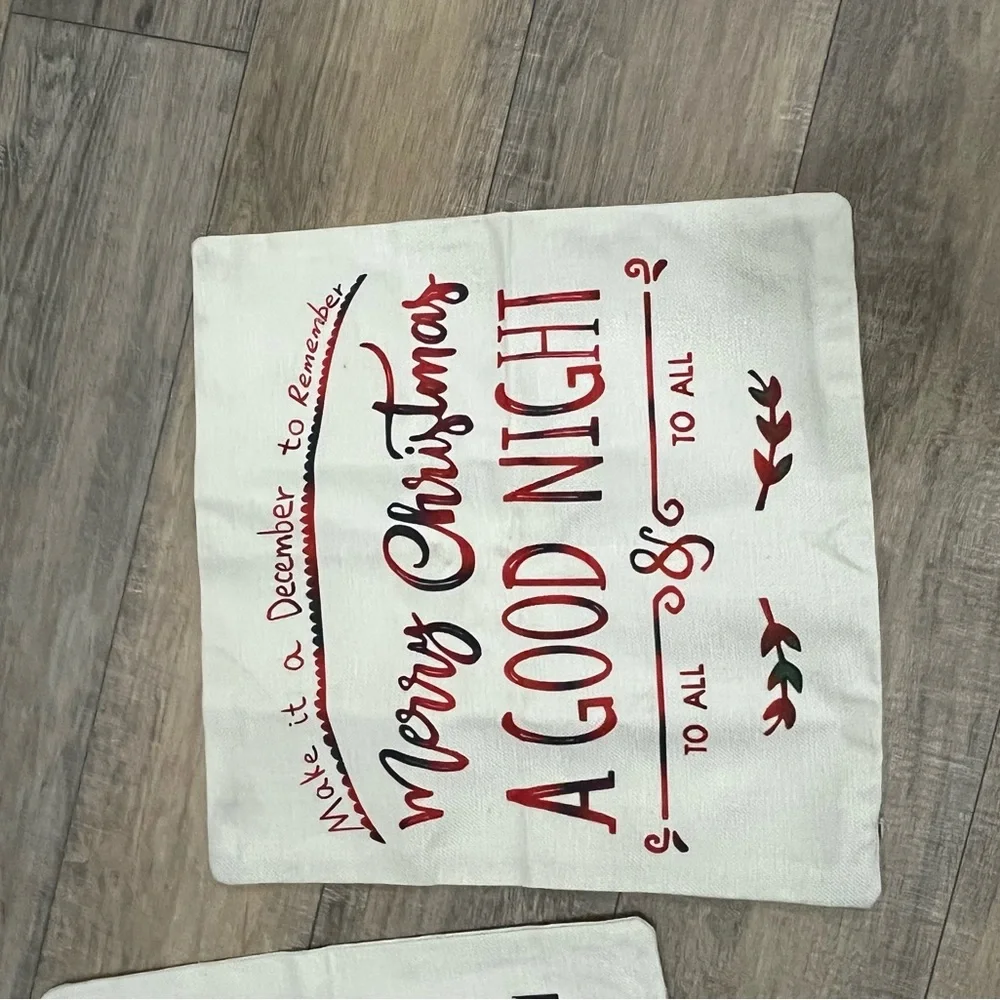 Festive Holiday 2pcs Set Pillow Covers - Red and White 🎄🆕🎄